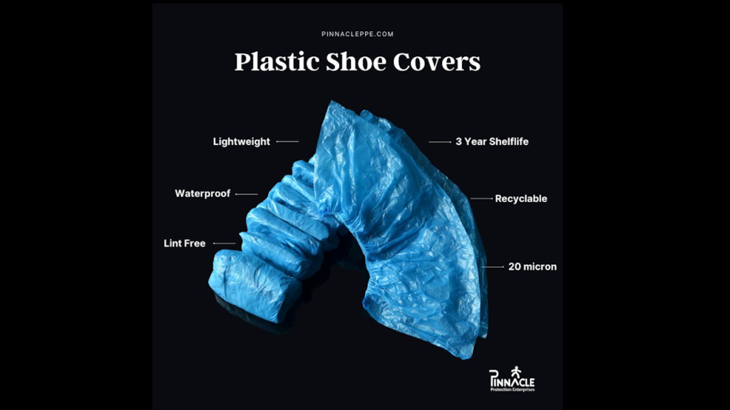 Disposable nonwoven shoe covers for hygiene and infection control