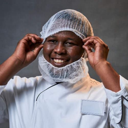 Disposable nonwoven beard covers white - Pinnacle Protection Enterprises