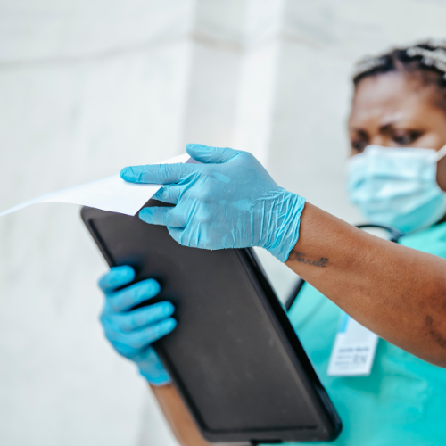Blue Nitrile Examination Gloves - Powder Free - Image 5