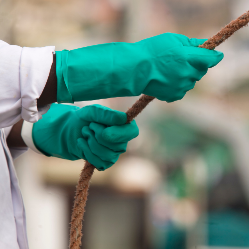 Green Nitrile Chemical Gloves