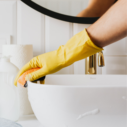 Yellow Latex Household Gloves - Image 4
