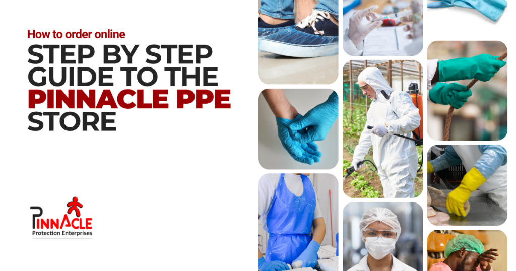 Pinnacle PPE blog banner reading "How to Order Online", a step by step guide to the Pinnacle PPE store
