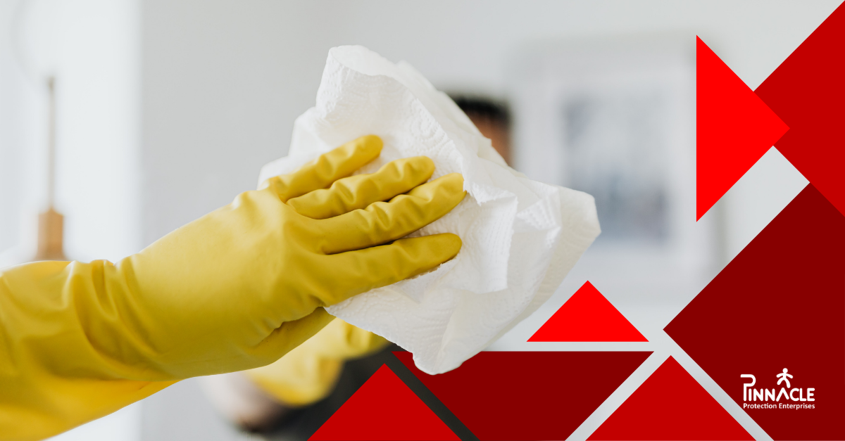 How to choose chemical-resistant gloves” graphic showing a worker wearing protective gloves, with guidance to select gloves based on chemical exposure and task requirements.