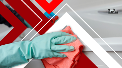 Pinnacle Protection Enterprises blog graphic titled Why Cleaning Gloves Fail Early, and What It Costs